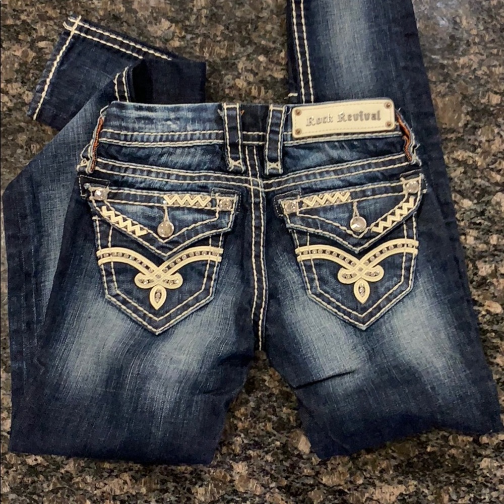 Rock Revival rhinestone skinny jeans